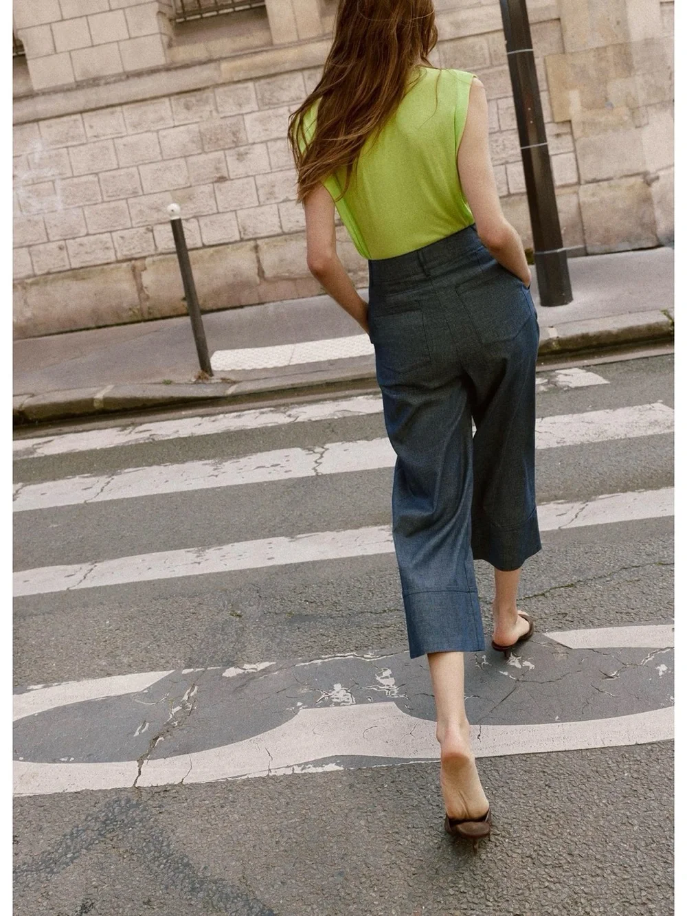 Zara Linen Culotte Pants